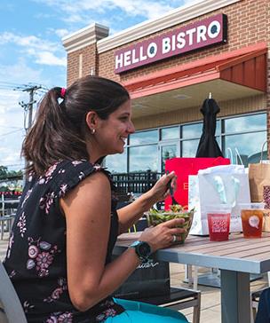 Our patio or yours? Enjoy your salad outdoors!