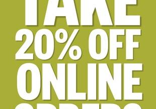 Say Hello to 20% Savings When You Order Online