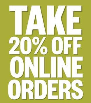 Say Hello to 20% Savings When You Order Online