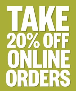 Say Hello to 20% Savings When You Order Online