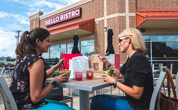 Our patio or yours? Enjoy your salad outdoors!