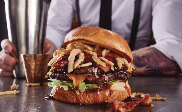 Cheers! Our Bourbon Bacon Burger is BACK!