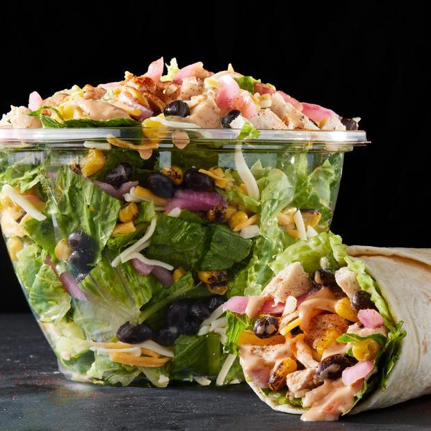 signature wrap and salad